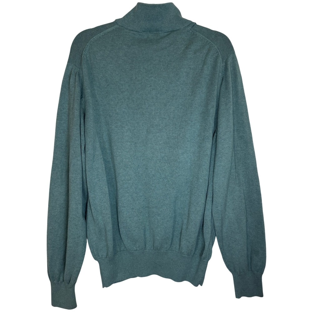 Puritan Cape Cod Mens Quarter Zip Pima Cotton L‎ Sweater Layers 2010s Coastal - Picture 5 of 11
